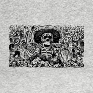 Calaveras Oaxaquena | Skeletons | Skulls | Day of the Dead | Dia de los Muertos | Posada | Circa 1852-1913 | T-Shirt